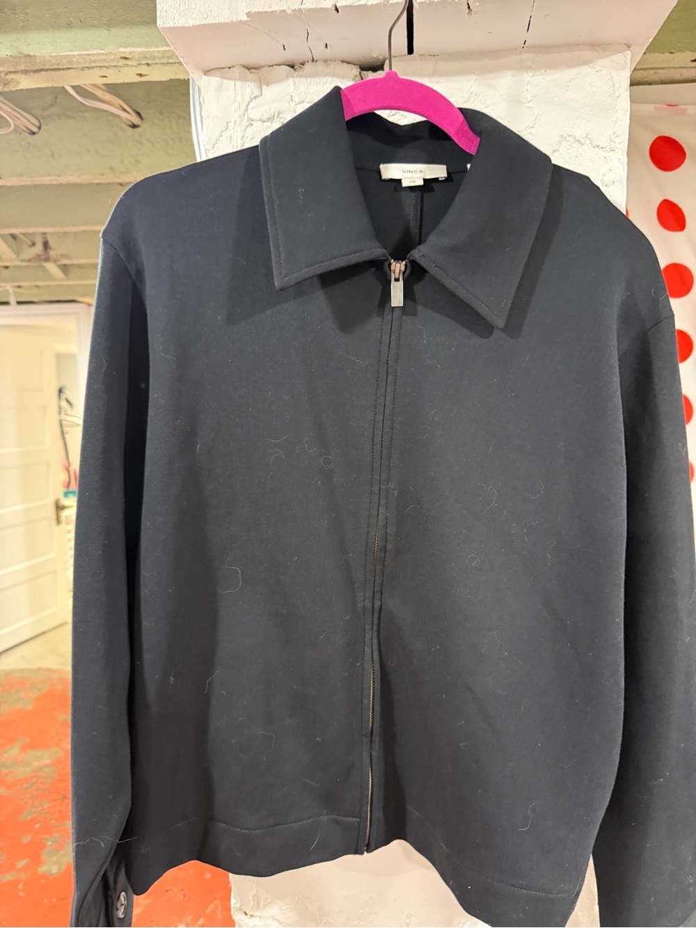 Vince woman’s black Zip-Up Shirt Jacket